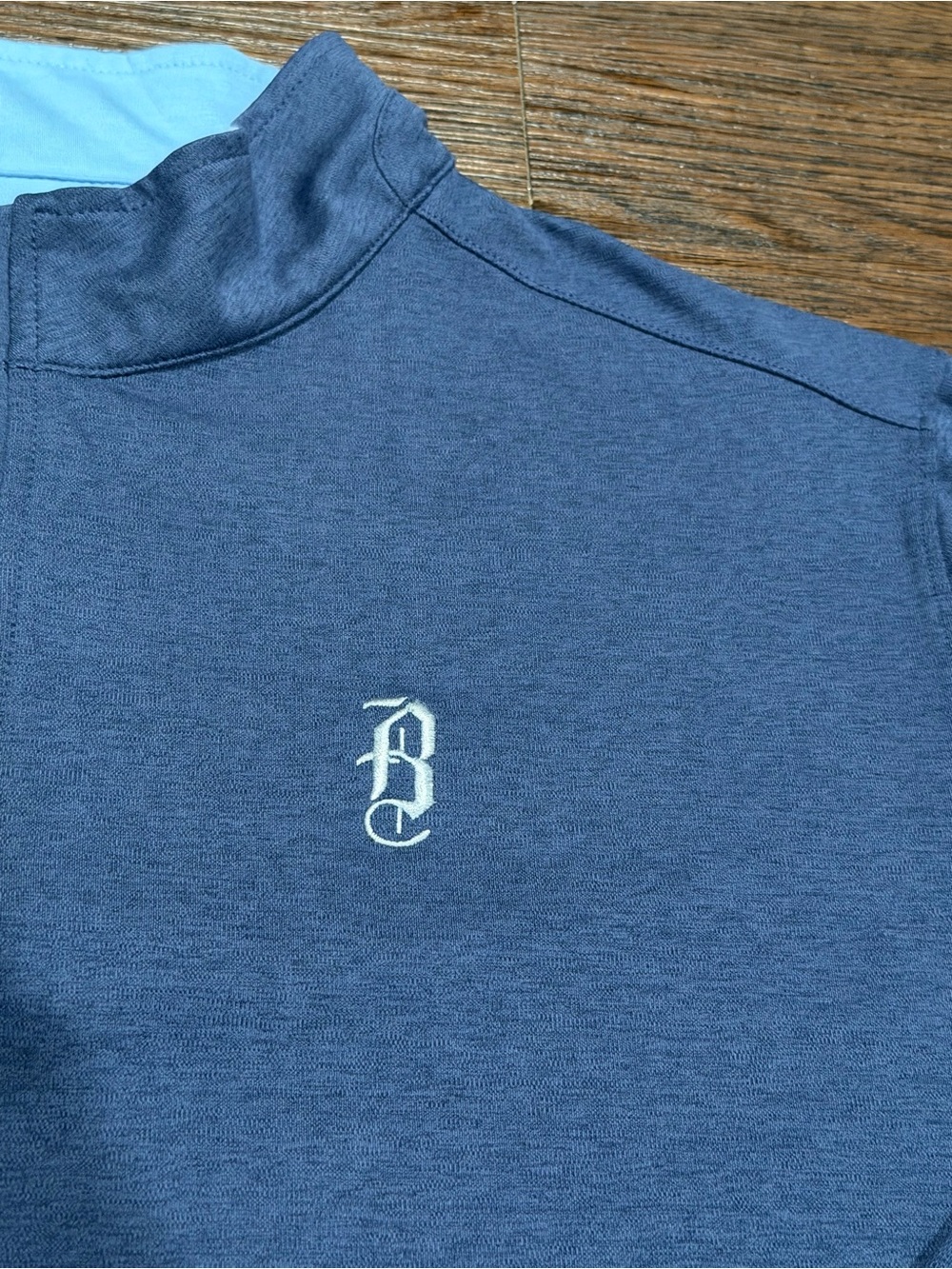 Peter Millar Mens Bowen Performance Quarter-Zip Blue Golf Pullover Size XXL - Picture 5 of 10
